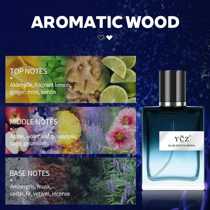 YCZ Cologne Club Gent'S Aroma Men'S Perfume 1.7Oz 50Ml Long Lasting Cologne Nightclub Essential Fragrance Eau De Toilette Edp Spray Elegant Scent Eau De Toilette Edp Spray Elegant Scent