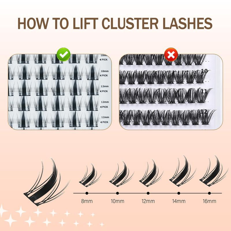 Muselash Self-Adhesive Lash Kit - No Glue Needed, Free of Irritants, Reusable, Mixed Length 6-16Mm, Premium Korean Materials, Easy Application, Cruelty-Free & Vegan