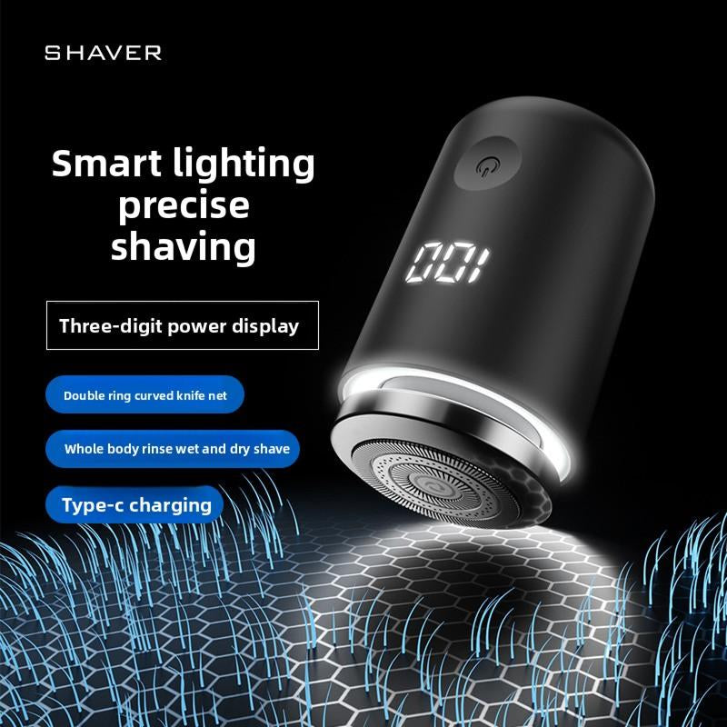 Electric Mini Shaver, Waterproof Portable USB Rechargeable Razor with Lcd Display, Washable Beard Trimmer for Men, Great for Travel and Home Use,Shaver for Women, Shaver for Men,Shaving Products,Barber Equipment