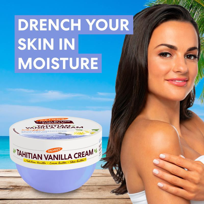 Palmer'S Cocoa Butter Formula Tahitian Vanilla Moisture Drenching Body Cream with Shea Butter & Vitamin E 250G Vegan Friendly Antioxidant Rich for Sensitive Skin