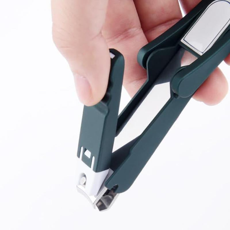 Nail Clipper with Magnifying Glass-3X Magnifier for Precise and Safe Trimming,Sharp Blades for Hard Nails,Splash-Proof Design,Gift for Parents and Low-Vision Users Manicure