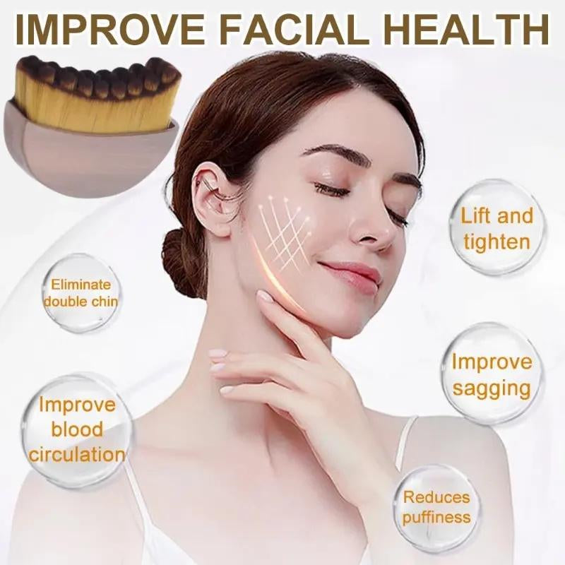 Lymphatic Contour Face Brush for Jawline & Chin Sculpting - Dry Brushing Massager for Lymphatic Drainage & Facial Fatigue Relief, Eronomically Designed to Fit the Skin Precisely (1PCS) Beauty Roller Daily-Mm