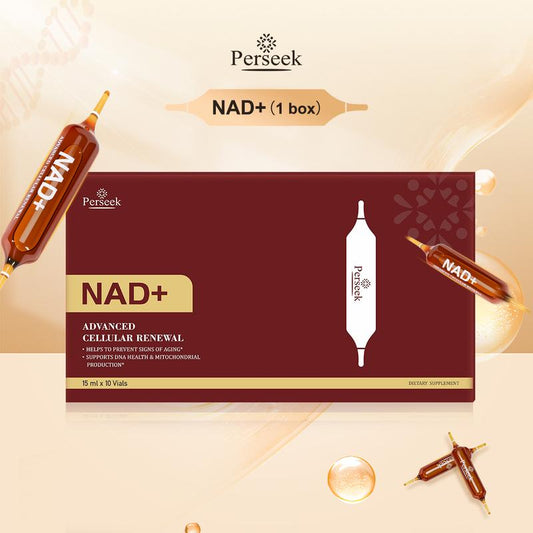 Perseek NAD Advanced Cellular Renewal - 1200Mg NAD Supplement for Skin Aging Support Energy & Focus - 10 Vials