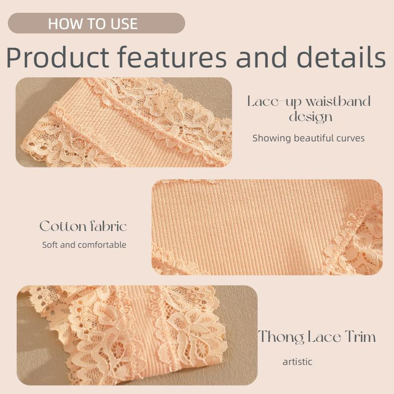 FINETOO 15PCS Women'S Cotton Panties Lace Low Rise Brazilian Panties Soft Breathable Cotton Bikini Ladies Lingerie S-XL