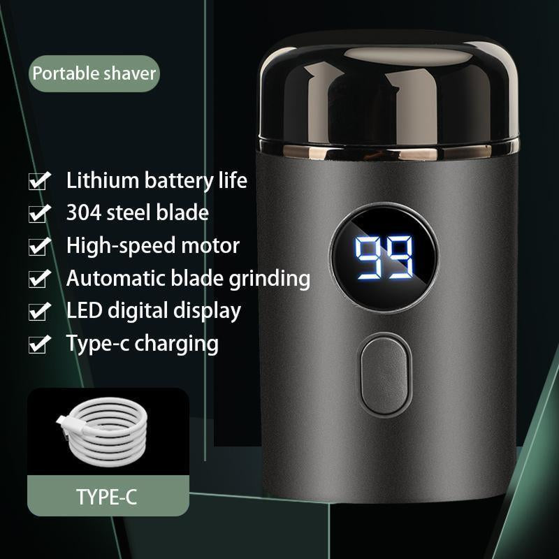Electric Mini Shaver, Waterproof Portable USB Rechargeable Razor with Lcd Display, Washable Beard Trimmer for Men, Great for Travel and Home Use,Shaver for Women, Shaver for Men,Shaving Products,Barber Equipment