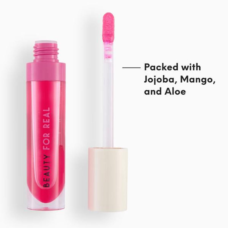 BEAUTY for REAL - Lip Revival Hi-Shine Hydrating Lip Oil - Strawberry Fields