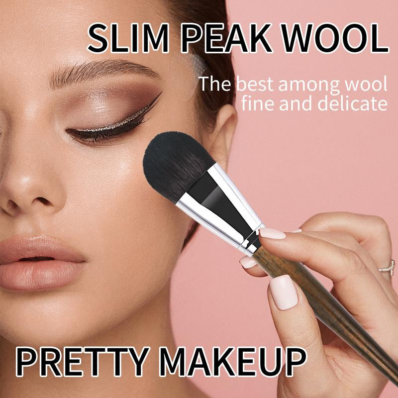 3Pc Slim Peak Wool Eyeshadow Brush Set Soft, Portable & Beginner-Friendly Professional Makeup Tools