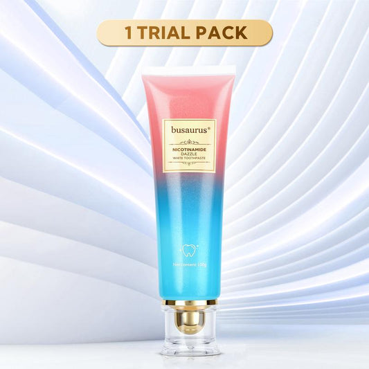 Whitening Niacinamide Toothpaste - Peach Mint Flavor | Vegan, Fluoride-Free, Antiplaque & Fresh Breath | Oral Hygiene Essentials Daily Intensive