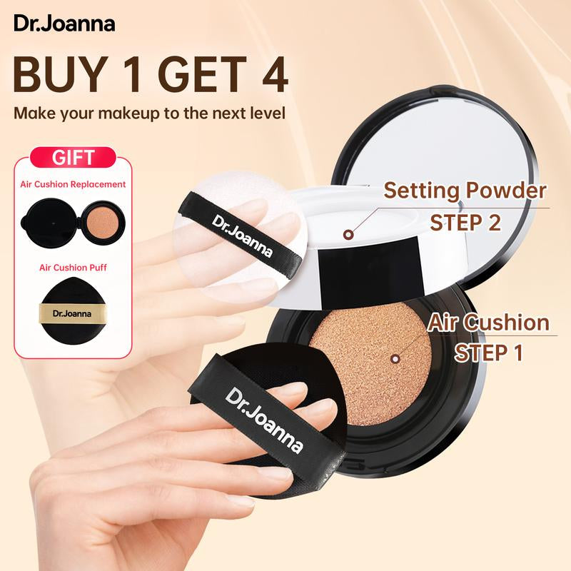 Dr. Joanna Astaxanthin Flaxseed Nourishing Moisturizing Double Layer Air Cushion CC Cream Setting Light Smoke Powder