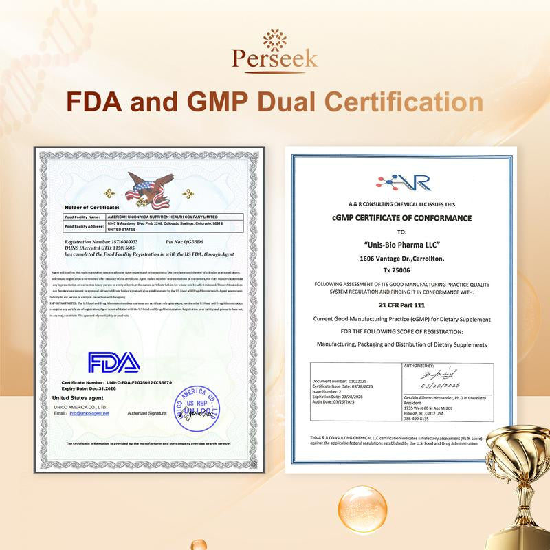 Perseek NAD Advanced Cellular Renewal - 1200Mg NAD Supplement for Skin Aging Support Energy & Focus - 10 Vials