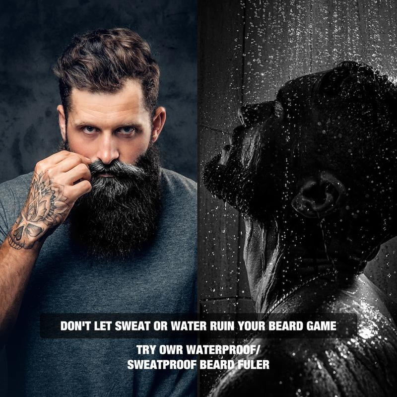 Lopeie Beard Pencil Filler for Men – Waterproof Beard Pen & Brush for Natural Look, Mustache Repair & Beard Enhancer (Black)