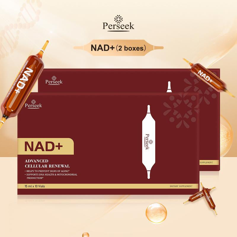Perseek NAD Advanced Cellular Renewal - 1200Mg NAD Supplement for Skin Aging Support Energy & Focus - 10 Vials