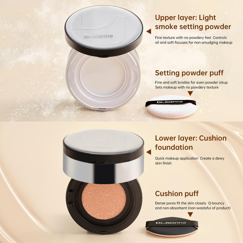 Dr. Joanna Astaxanthin Flaxseed Nourishing Moisturizing Double Layer Air Cushion CC Cream Setting Light Smoke Powder