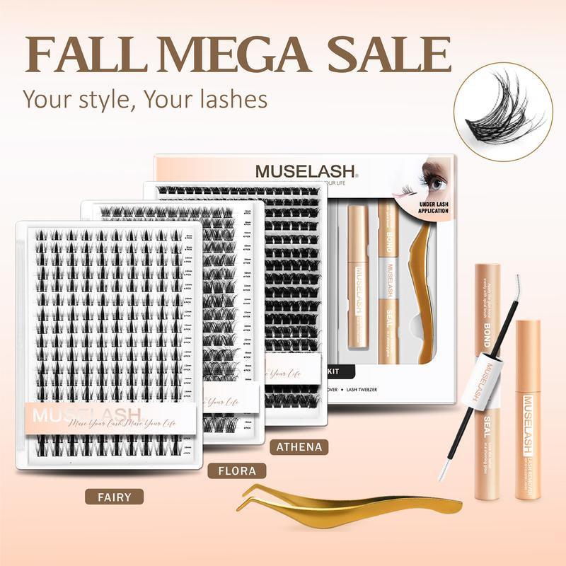 Muselash Self-Adhesive Lash Kit - No Glue Needed, Free of Irritants, Reusable, Mixed Length 6-16Mm, Premium Korean Materials, Easy Application, Cruelty-Free & Vegan