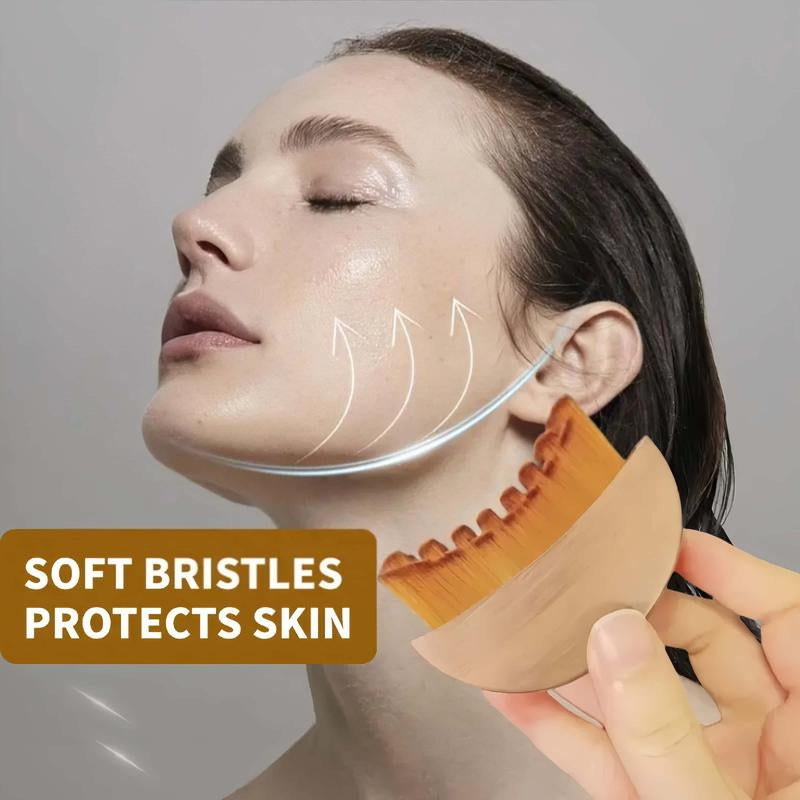 Lymphatic Contour Face Brush for Jawline & Chin Sculpting - Dry Brushing Massager for Lymphatic Drainage & Facial Fatigue Relief, Eronomically Designed to Fit the Skin Precisely (1PCS) Beauty Roller Daily-Mm