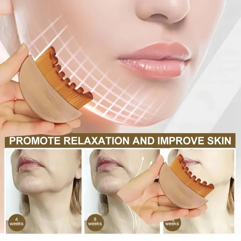 Lymphatic Contour Face Brush for Jawline & Chin Sculpting - Dry Brushing Massager for Lymphatic Drainage & Facial Fatigue Relief, Eronomically Designed to Fit the Skin Precisely (1PCS) Beauty Roller Daily-Mm