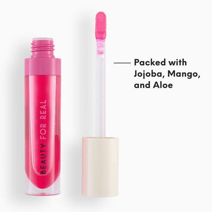 BEAUTY for REAL - Lip Revival Hi-Shine Hydrating Lip Oil - Strawberry Fields