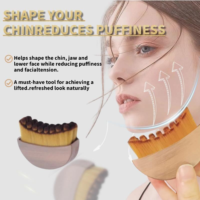Lymphatic Contour Face Brush for Jawline & Chin Sculpting - Dry Brushing Massager for Lymphatic Drainage & Facial Fatigue Relief, Eronomically Designed to Fit the Skin Precisely (1PCS) Beauty Roller Daily-Mm