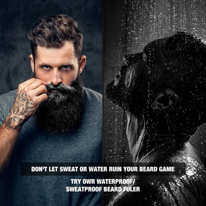 Lopeie Beard Pencil Filler for Men – Waterproof Beard Pen & Brush for Natural Look, Mustache Repair & Beard Enhancer (Black)