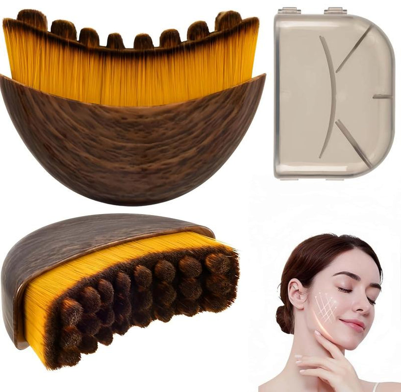 Lymphatic Contour Face Brush for Jawline & Chin Sculpting - Dry Brushing Massager for Lymphatic Drainage & Facial Fatigue Relief, Eronomically Designed to Fit the Skin Precisely (1PCS) Beauty Roller Daily-Mm