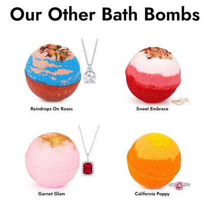 Summer Strawberry Jewelry Bath Bomb with Hidden Gem Layers of Fresh Strawberry & Strawberry Jam Scent Bright Nostalgic & Deliciously Simple Aroma Body Care Blend Scent Skin Repair Cleanser Body Wash Cleansing