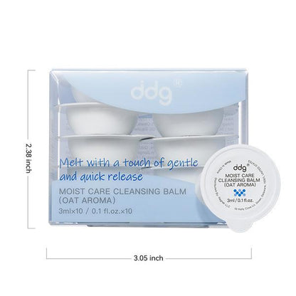 Ddg Travel Size Cleansing Balm | Makeup Remover Balm for Sensitive Skin | Vegan, Hydrating Formula with Natural Plant Oils | Individually Wrapped 3Ml (10-Pack)